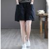 100% Cotton Short Pants Women's Summer Outside Wear High Waist Cover Thighs Show Thin Loose Five Points Casual Wide Leg Pants