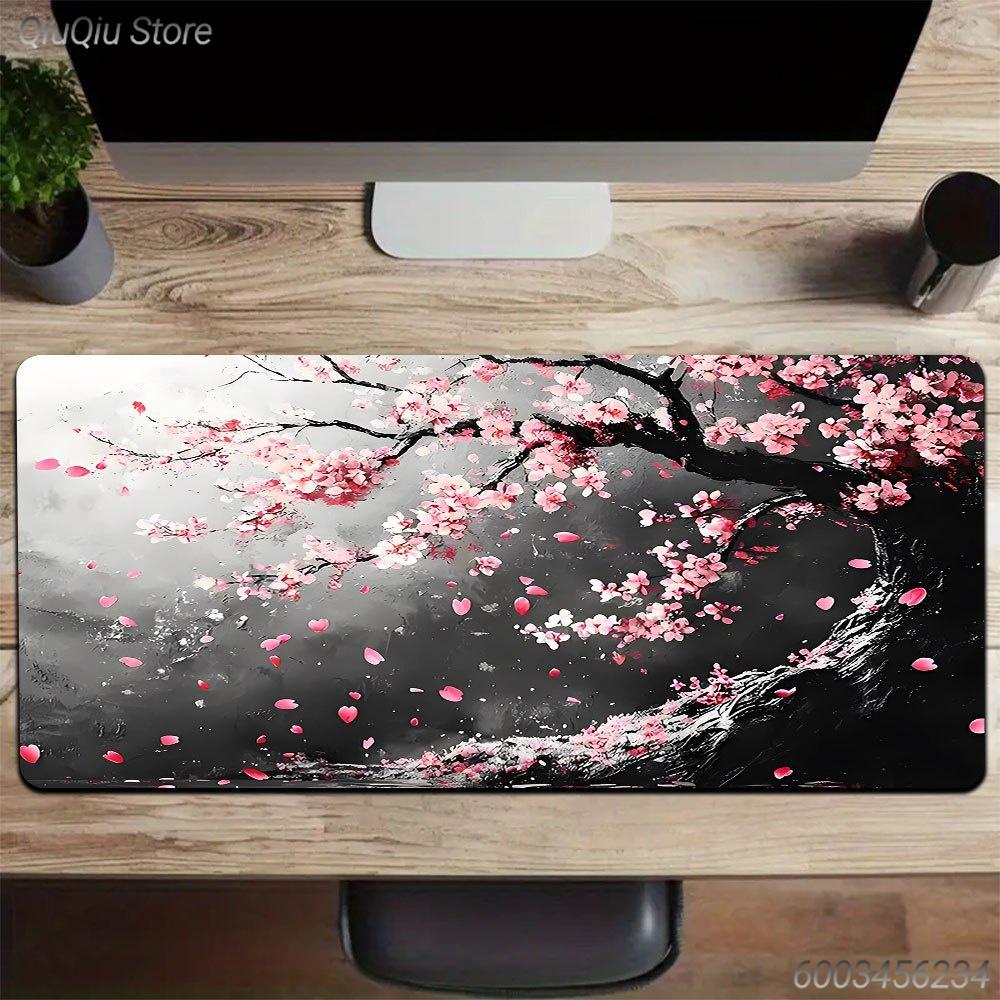 1 pezzo Tappetino Mouse Grande Fiore di Ciliegio Giapponese Tappetino Computer Tappetino Scrivania Tappetino Tastiera Ufficio Gaming Tappetino Tavolo