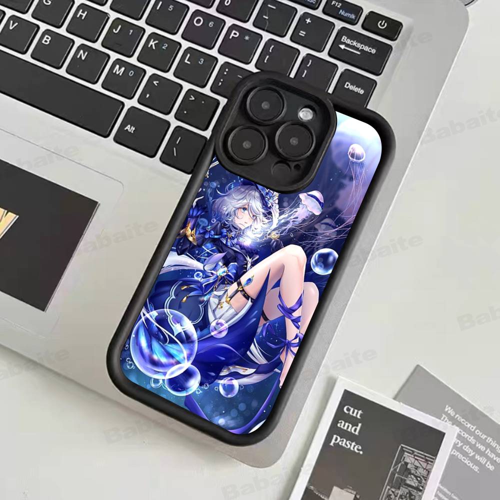 Genshin Impact Furina For iPhone 17 15 13 12 11 14 Pro Max X XR XS 16 Plus Shockproof Candy Back Cover
