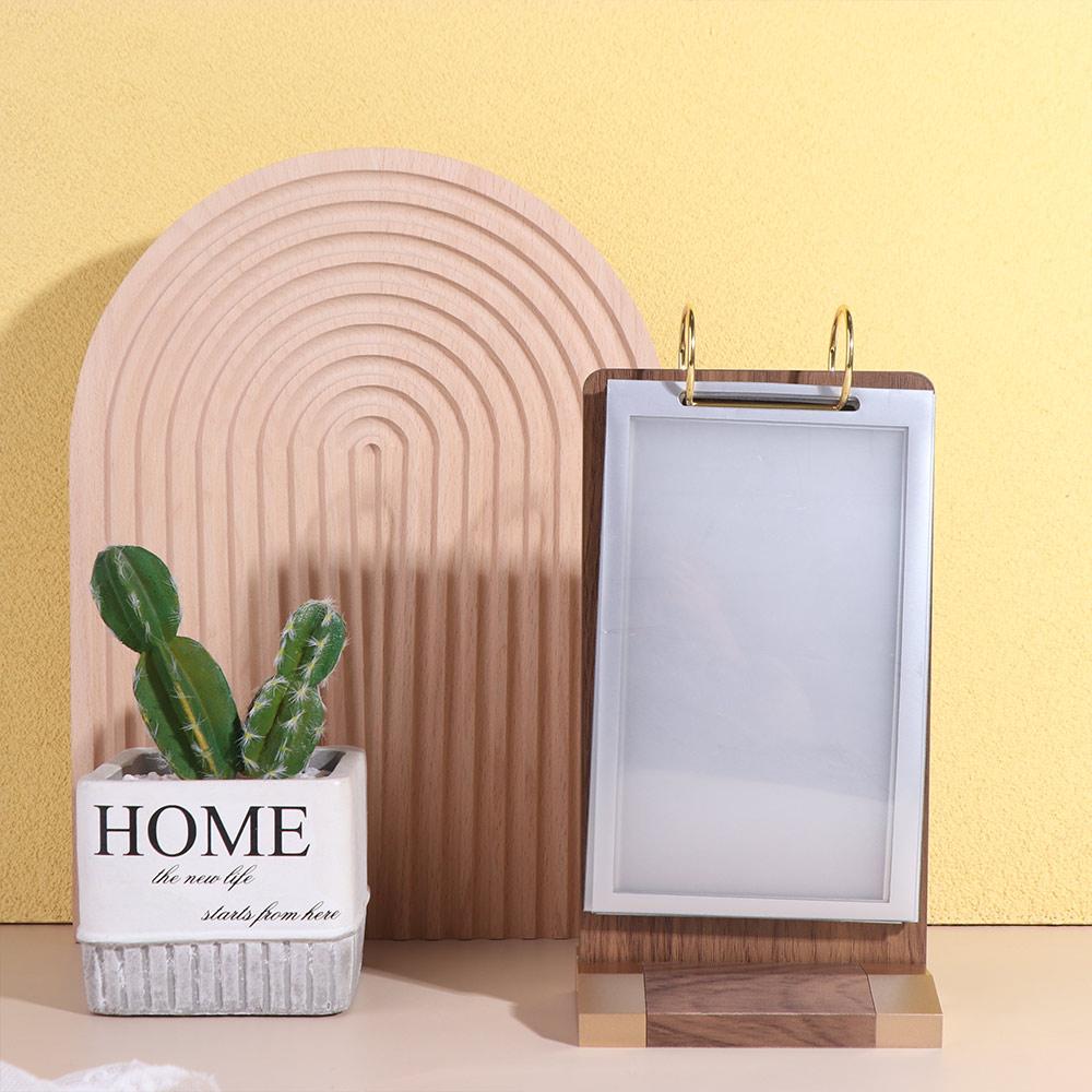 Wooden Holder Ads Display Stand Multi Page Sign Holder Display Stand Menu Card Holder  Dinner Party