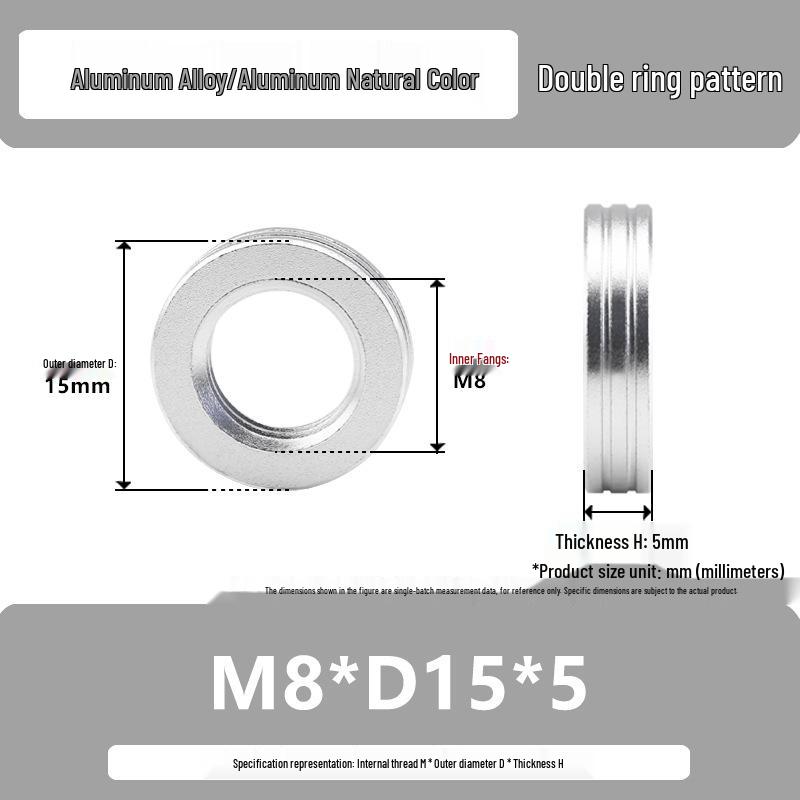 Aluminum Alloy Hand-Tightened Knurled Nut Adjustment Lock Gauge M3-M8