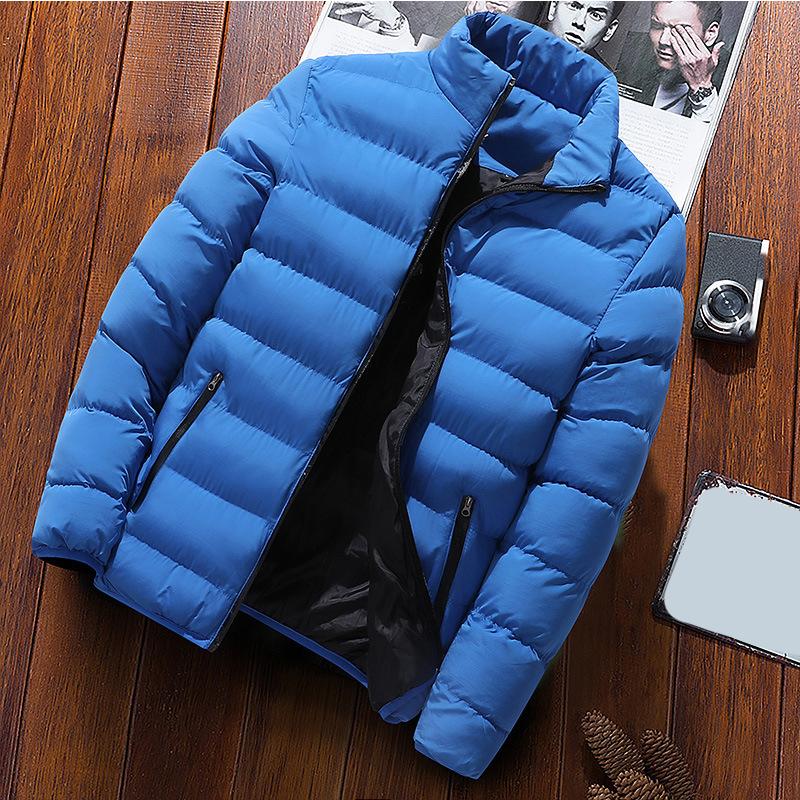Men's Collar Winter Thick Coat Fashion Business Casual Zipper Jacket