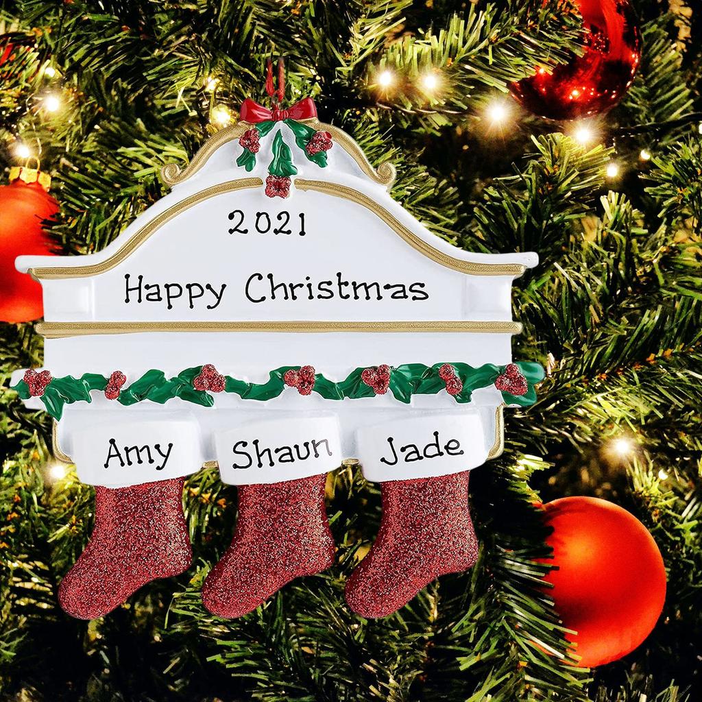 Christmas Ornaments Ornaments Red Socks Personalized Ornaments