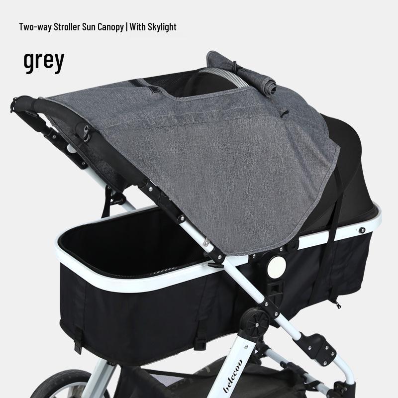 Double-Sided Stroller Sun & Rain Canopy – UV Protection Sunshade Cover