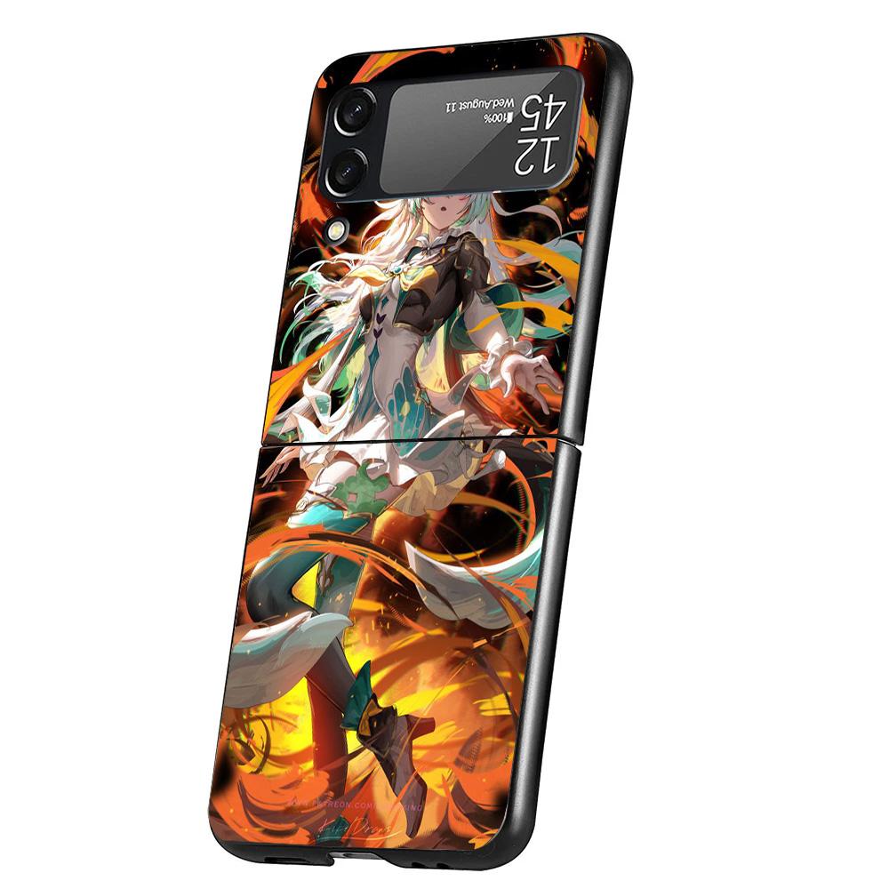 Honkai Star Rail Firefly Cover Phone Case For Samsung Galaxy Z Flip 7 6 5 4 3 5G Flip7 Flip6 Flip5 Flip4 Flip3 Black Fundas Shel