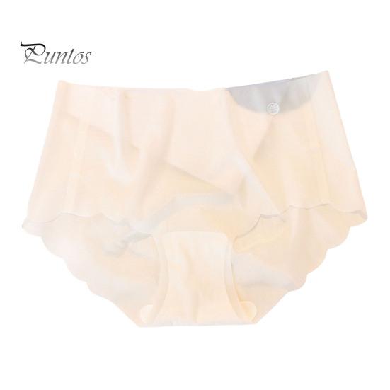 Good Breathability Briefs Women Panties Mid Waist Seamless Thin High Elasticity Solid Underpants Color Lady Female Daily Underwear