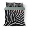 Zebra Print Bedding Set, Striped Zebra Animal Print Decorative Quilted 3 Piece Comforter Cover With 2 Pillow Shams, King Size