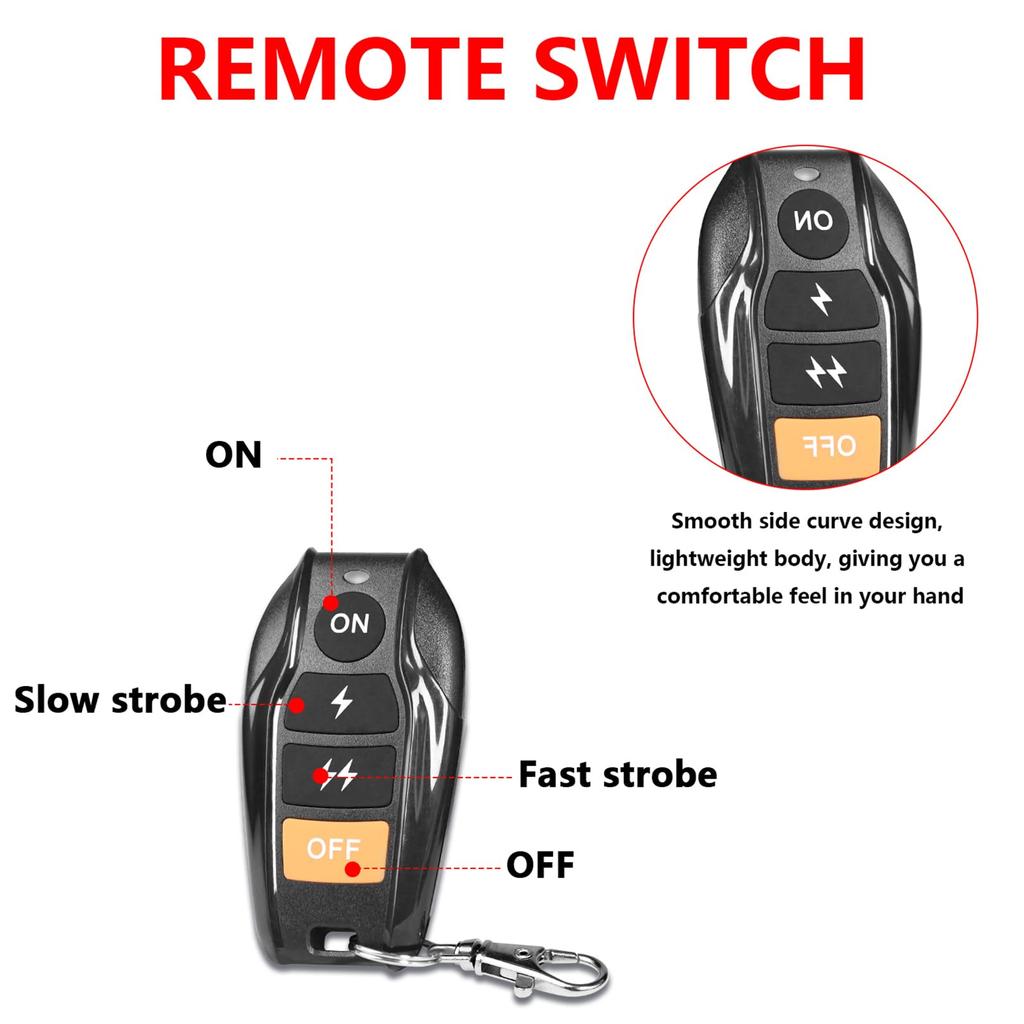 Xtahdge LED Light Bar Wiring Harness Kit, 480W Remote Control Wiring Harness Kit 18AWG