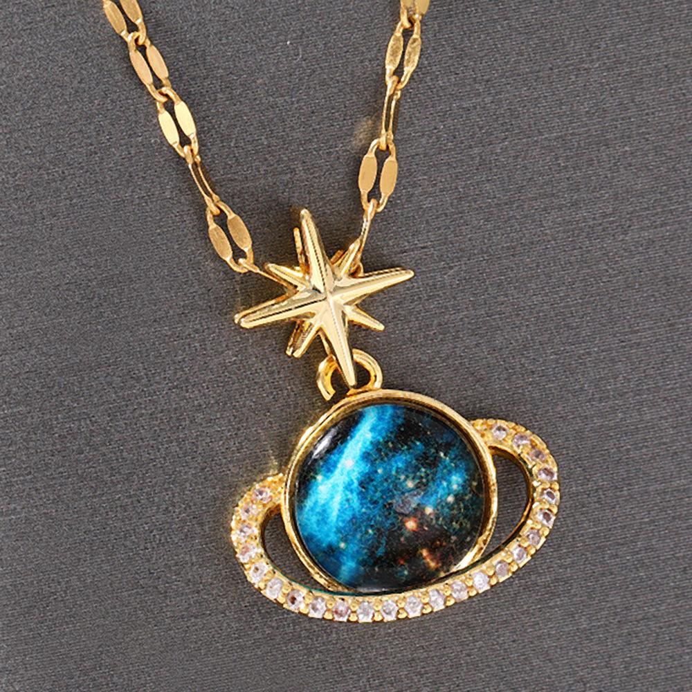 

Звездная планета роскошный темперамент инкрустированный ярким камнем ювелирный кулон великолепная модная вселенная Xinghe аксессуары для одежды кулон без цепи