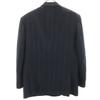 Lanvin 80er 90er Seiden-Woll-Mischung alte Streifen maßgeschneiderte Jacke R46-44 Marineblau Herren Gebraucht