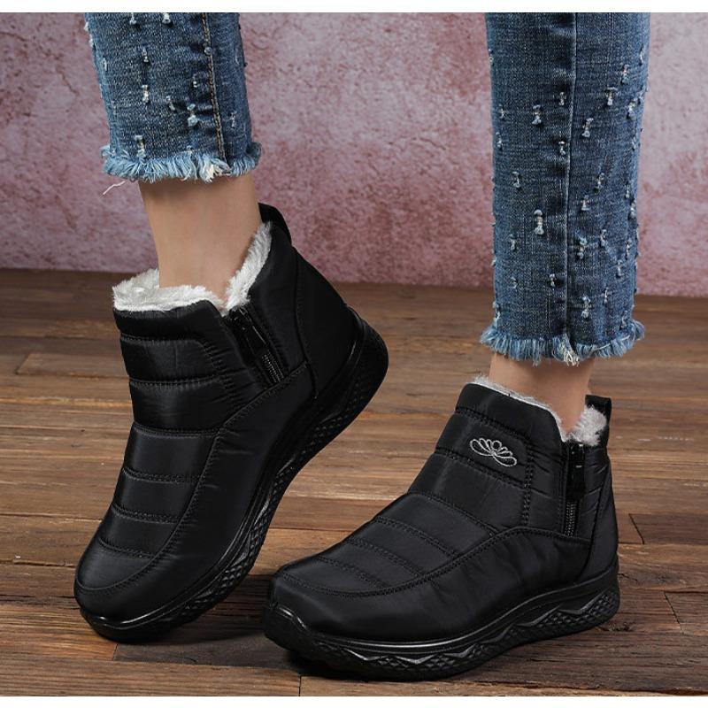 Fashion Winter Plush Women Boots Waterproof Snow Boots Causal Ankel Boots Plus Size Women Warm Fur Cotton Shoes