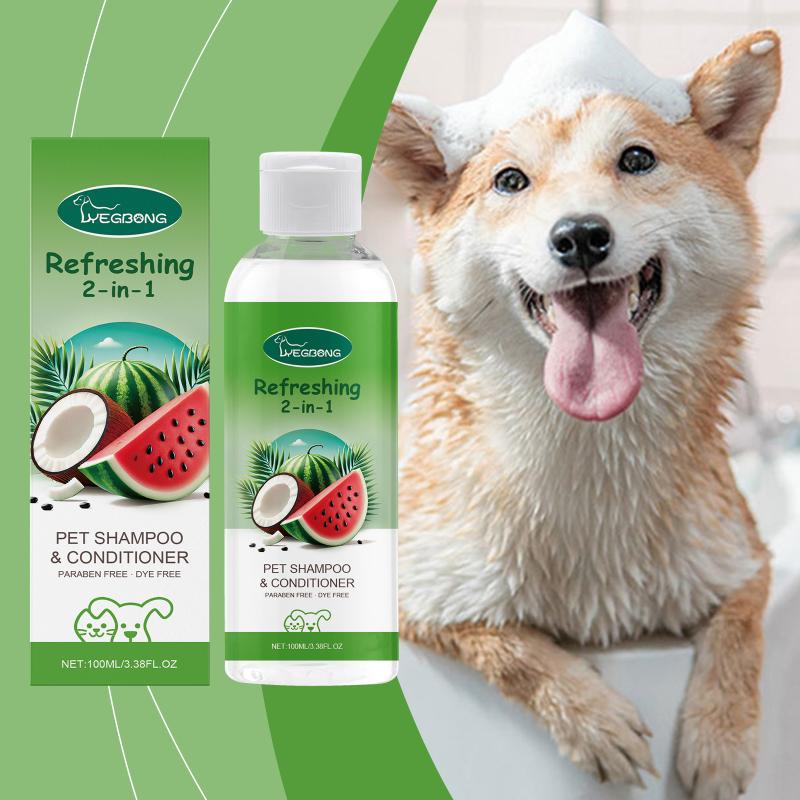 2 in Pet Shampoo Conditioner for Dog Cat Long Lasting Fragrance Hydrating Nourishing Bath for Fur Care