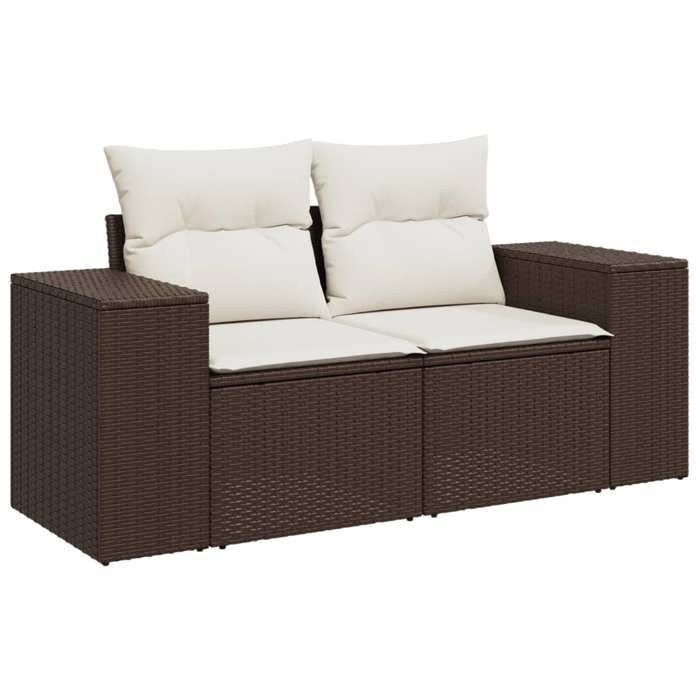 VidaXL Salon de jardin 8 pcs avec coussins marron résine tressée 3269323