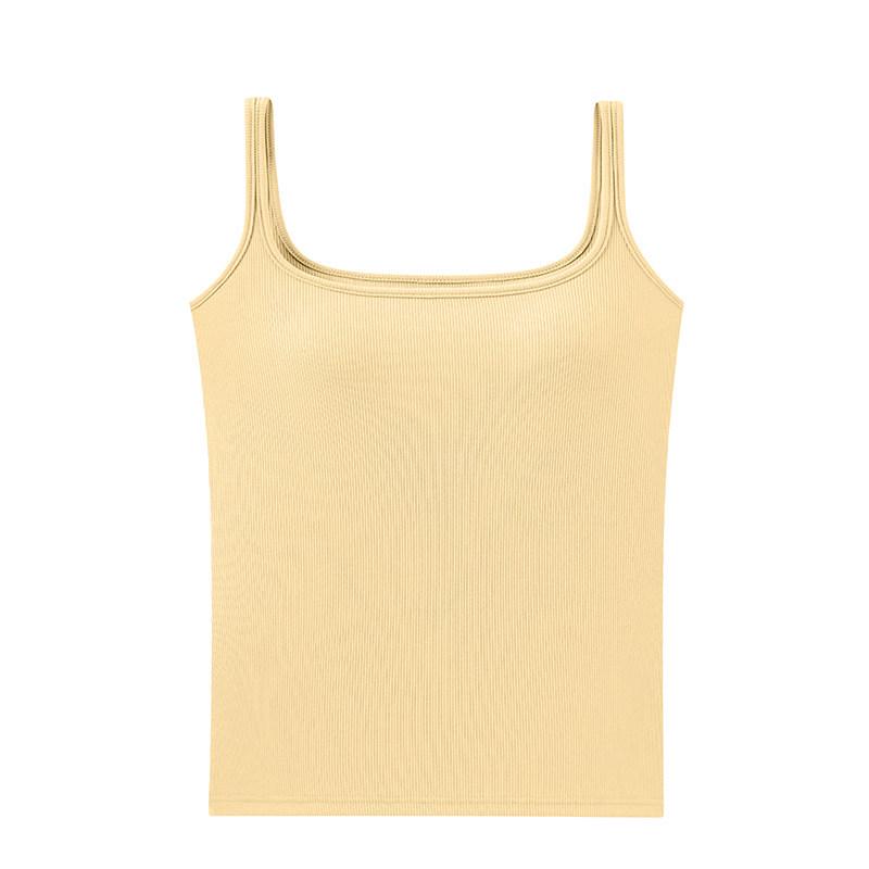 

Women s U-Neck Camisole with Built-in Bra Pads – Spring/Summer 2026 Collection, Versatile for Outerwear or Innerwear Use. Medium жёлтый