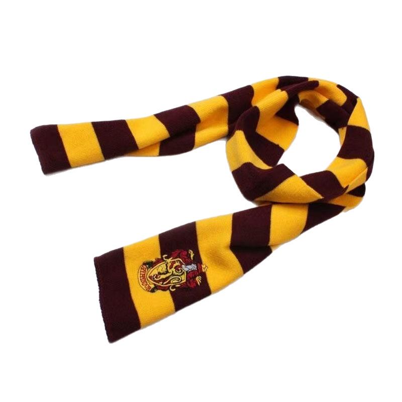 Harry Potter Winter Cosplay Set: Striped Scarf and Badge