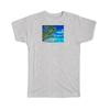 Geschenk-T-Shirt : Aquarell Szenerie Palmen Strand