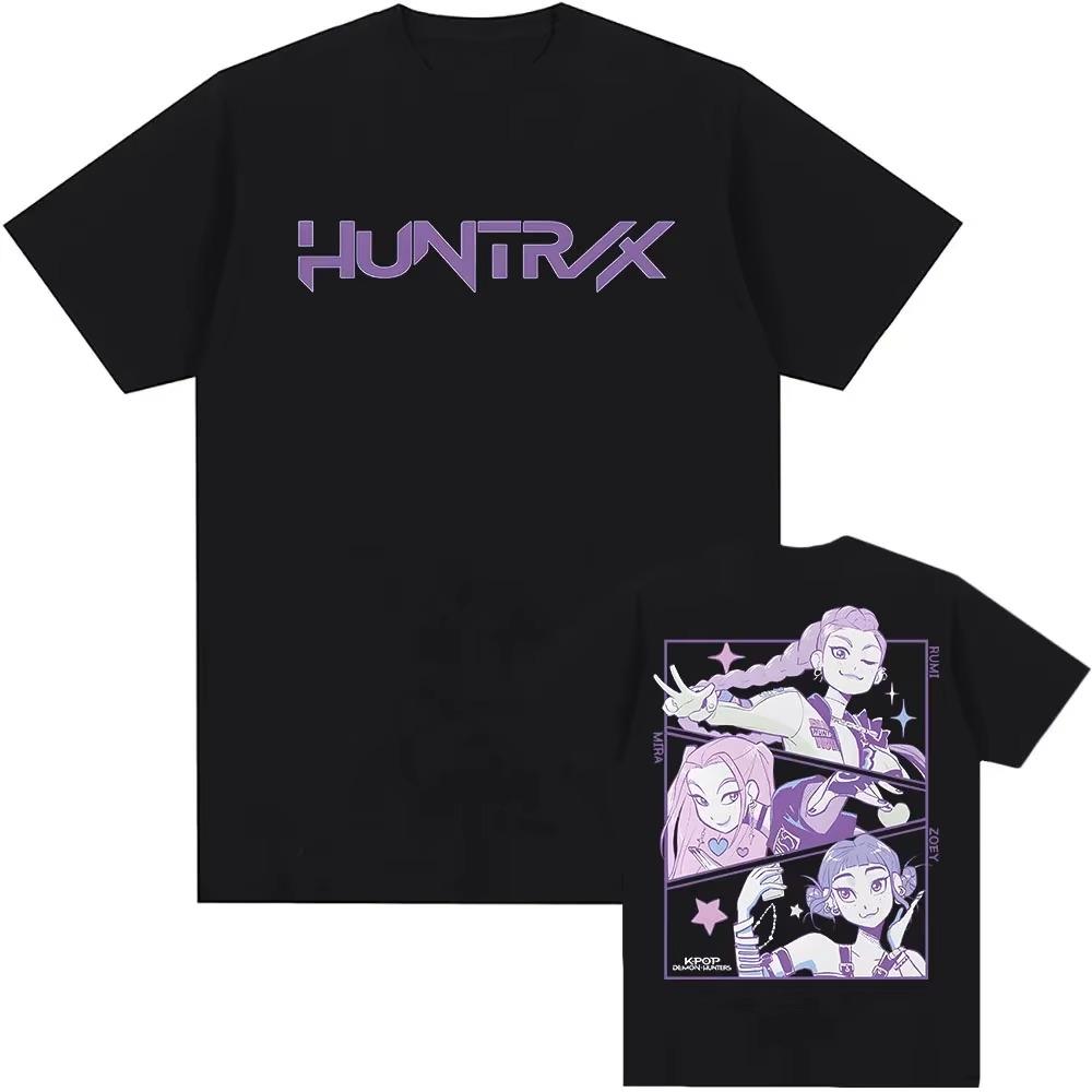 2025 Movie KPop Demon Hunters Tshirts Summer  Loose Male T-shirt Unisex Streetwear Hip Hop Fashion Casual T Shirt Men Tees