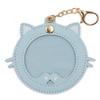 Cute Badge PU Keychain Protects and Displays Anime Fits 75mm Badges Light Cat-Shaped Case, Leather, Style, Transparent, Badges, Storage, Collects,