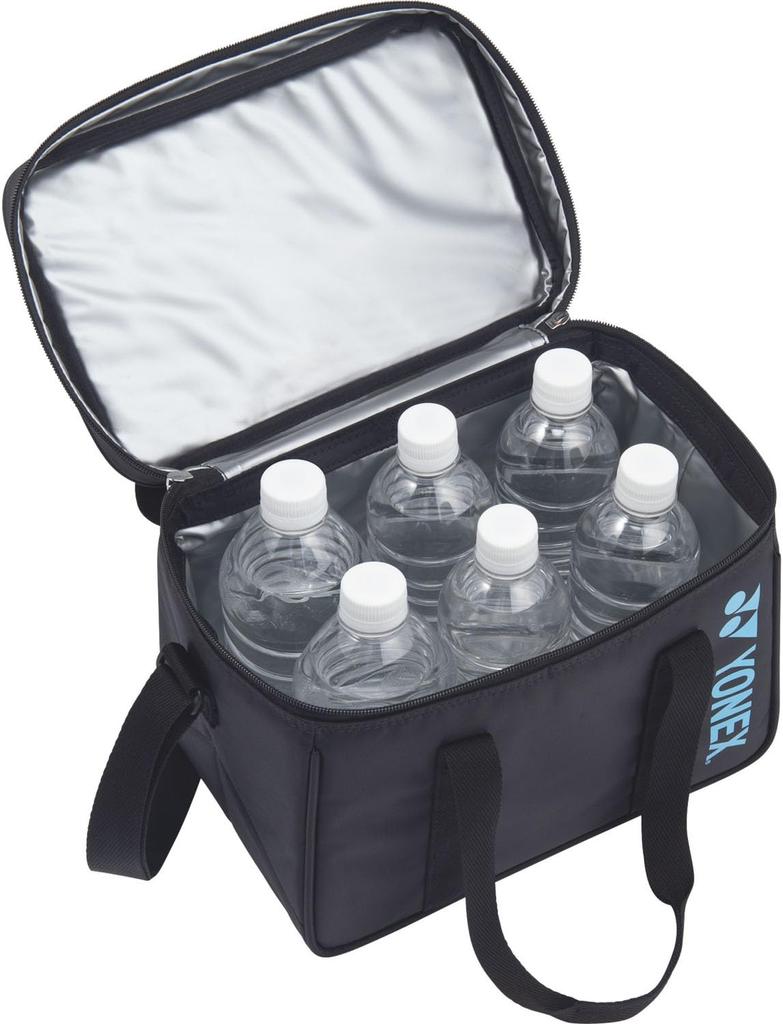 YONEX Tennis Cooler Bag with BAG25CBM Zipper, Medium, Black,