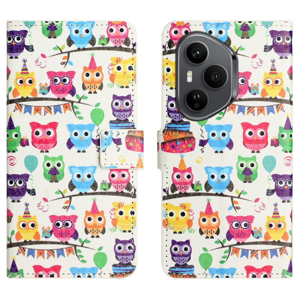 Pro Honor 400 Pro 5G (Globální) Pouzdro Vzor Potisk PU Kůže Peněženka Kryt na Telefon