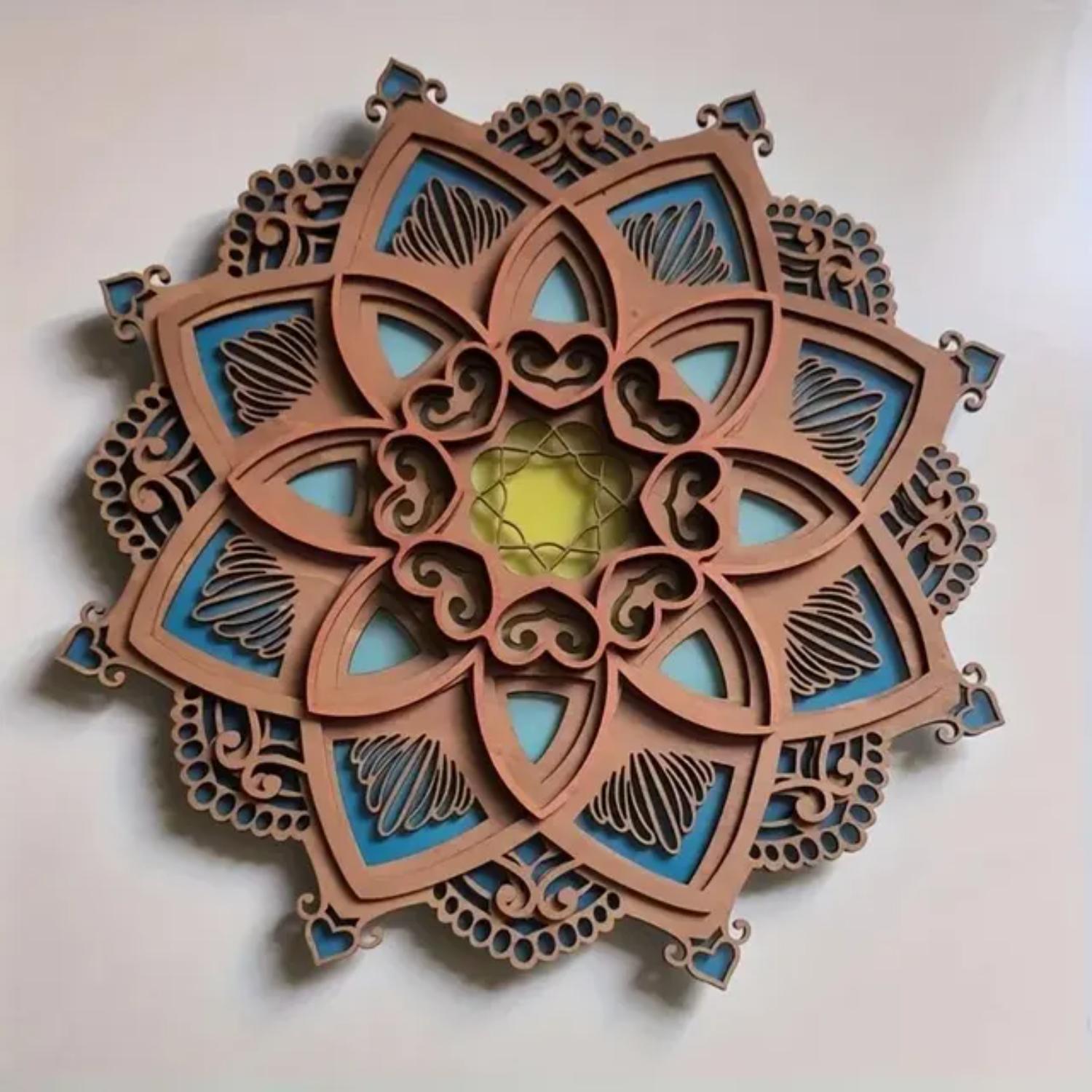 

Новый ночник для йоги Mandala Yoga Room, креативная атмосфера, светодиодная форма лотоса Chocolate