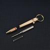 All-Metal Mini Brass Pen Cylindrical Neutral Ballpoint Pen Travel Pocket Pen  School Supplies