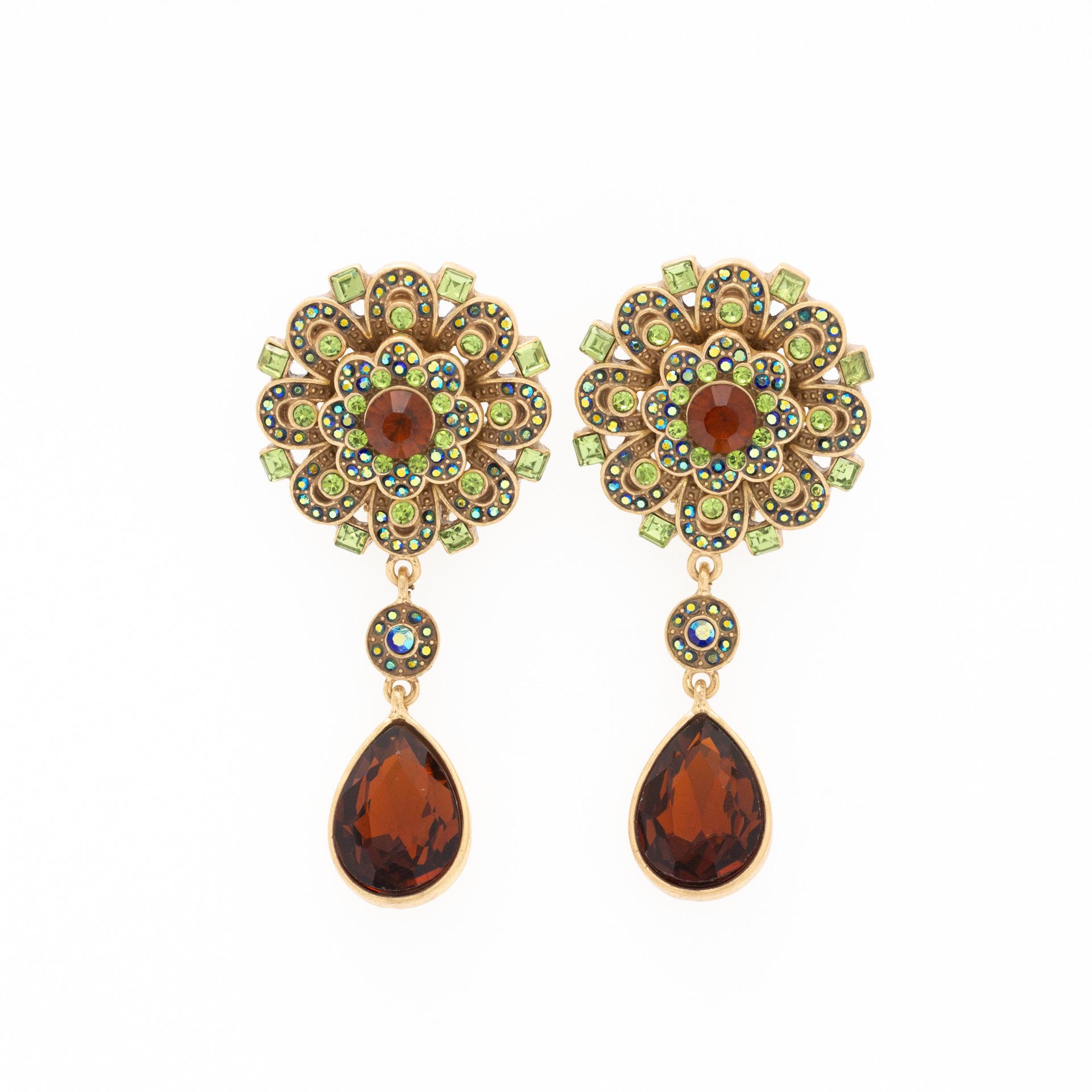 Средневековый Винтажный Ретро Модный Легкий Роскошный Элегантный Стиль Персонализированный Дизайн, Волосы Циндао Фабрика Цвет Полный Бриллиант Капля Воды Серьги