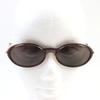 Excellent Cartier sunglasses 2C decor logo engraved oval shape Clear Brown Silver men Used