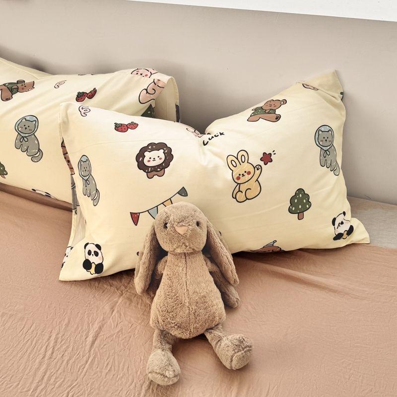 Ins Cute Duvet Cover Sets 4 pcs For Girls Kids 2025 New Cartoon Bedding Set Single Size Bed Sheets Set Pillowcases No Filling