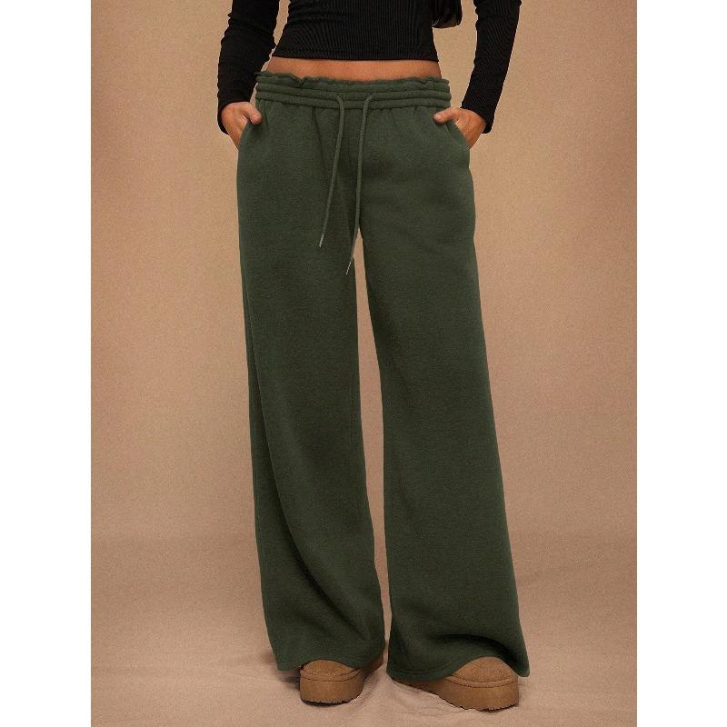 IHUASU Women's Fashion Casual Solid Color Print Pants & Capris