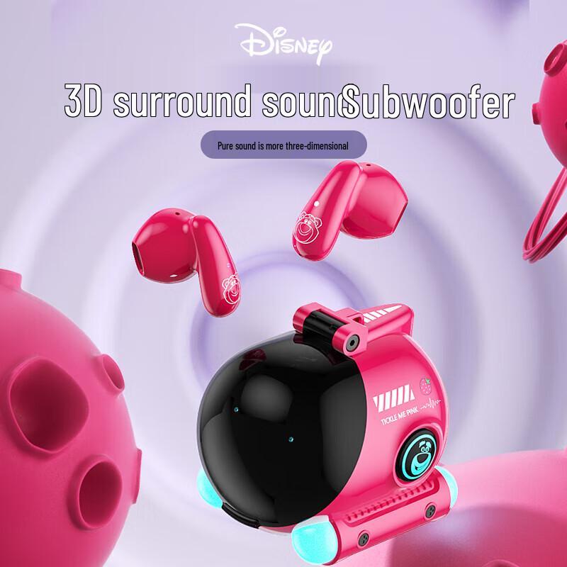 Disney Strawberry Bear Wireless Bluetooth Half In-Ear Earbuds