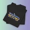 Hebrew Shalom Shirt, Bold Block Letter Ombre Graphic Tee, Modern Judaica Word Art