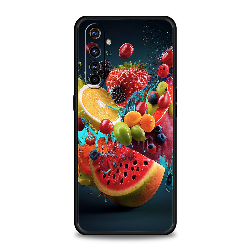 

Cartoon Fruit Phone Case for Realme 8 9 Pro Plus 8i 9i 6 7 GT2 C21 C25 C3 C11 11 Pro 5G Plus Shockproof Silicone Shell Capas Bag for 11 PRO PLUS