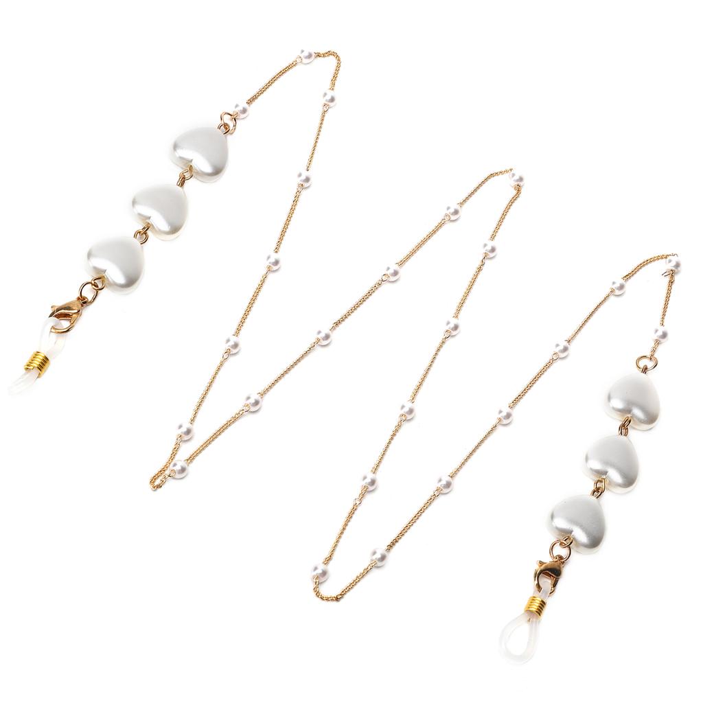 Heart Shaped Decoration Face Cover Chain Metal Exquisite Glasses Chain Lanyard