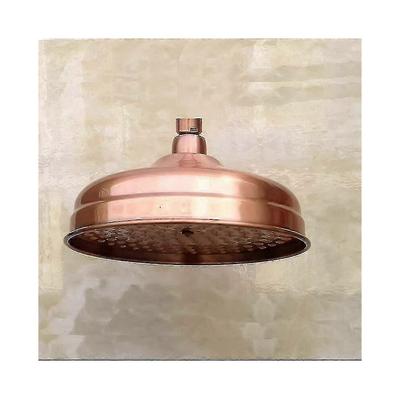 Kopper Brusehoved, 20cm (8 tommer) Diameter, Fast Brusehoved med Højtryk og Justerbar Vinkel Brusehoved Regnbruserhoved - Guld