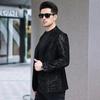 Spring and Autumn Men's Genuine Leather Jackets Crocodile Pattern Suits Business Casual Men's Middle-aged Dad Jackets Trendy Jackets