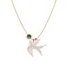 Elegant Swallow Bead Necklace New Chinese Style Clavicle Chain User Friendly Alloy Resin Jewelry for Women Daily Wear