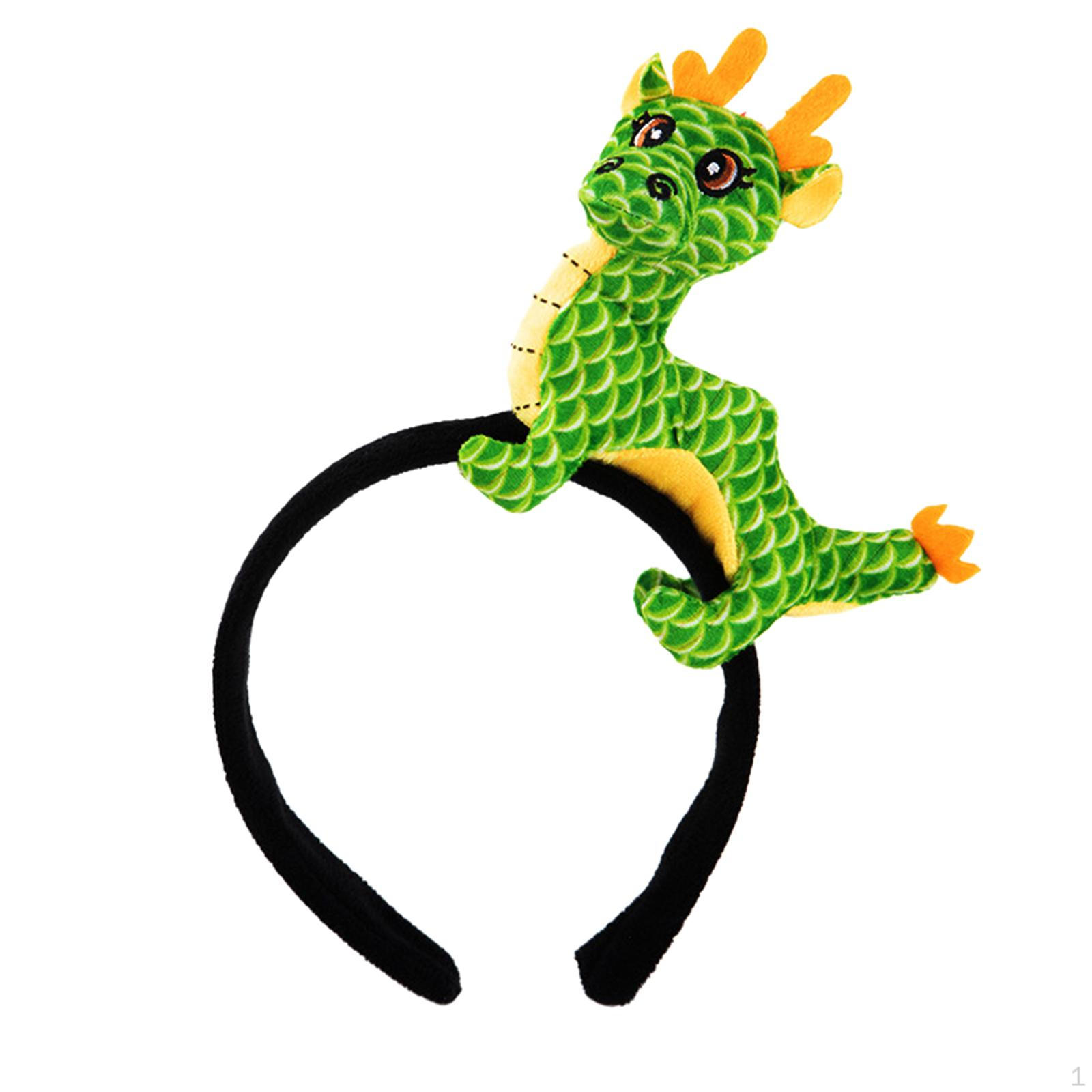 

Dragon Doll Headband Cute Hairband Comfortable Durable Headwear Hair Hoop for Stage Performance Green