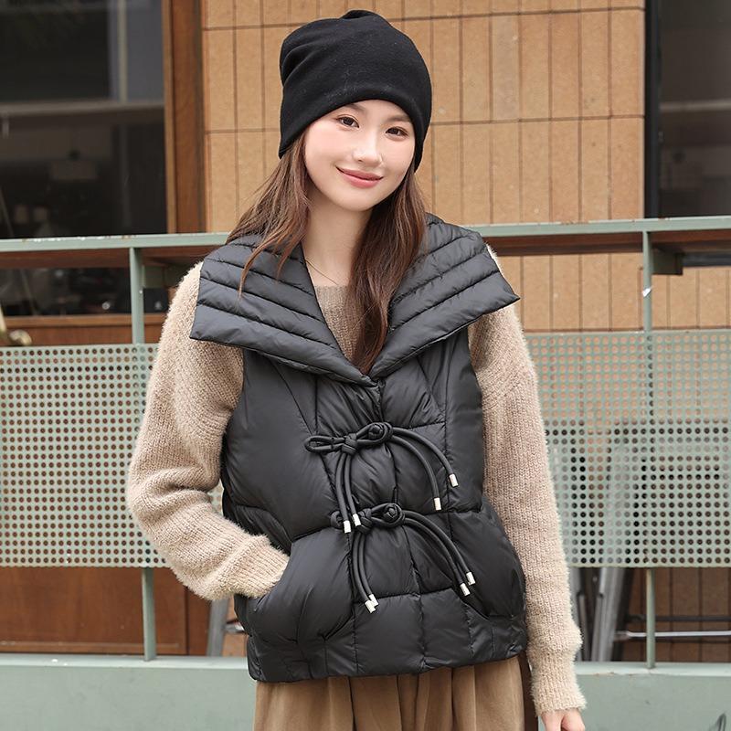 Vest women's short winter new small vest vest cotton-padded vest jacket