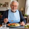 Karomuster Senioren Lätzchen Waschbar Essschürze Bequem Erwachsenen Lätzchen Senior Essen