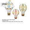 Minimalist Wooden Wall Art for Nursery 3Pcs Cute Hot Air Balloon Decor, Cloud Banner Gender Neutral Kids Playroom Decor Hanging, Background Bedroom 3D
