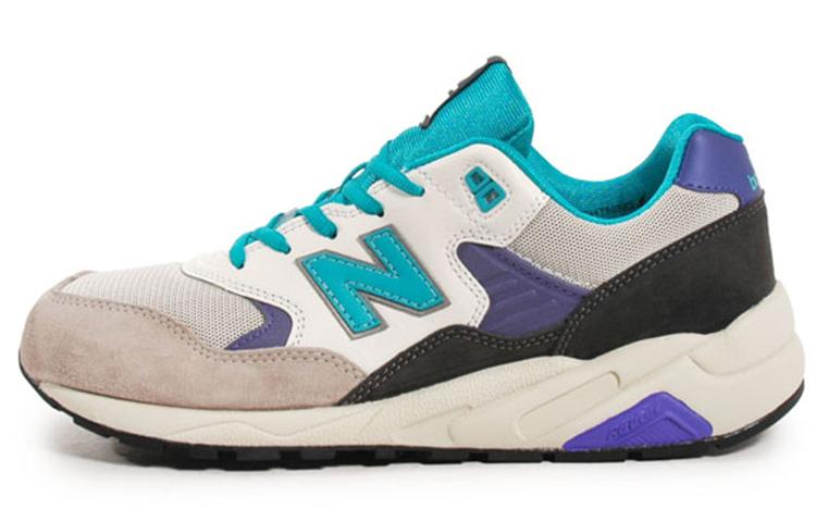 New Balance NB 580 Удобные Устойчивые к истиранию Низкие Кроссовки для бега Мужские Серый Белый Синий MRT580WT 42