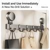 No-drill Door Back Vacuum Suction Cup Hooks Storage Rack