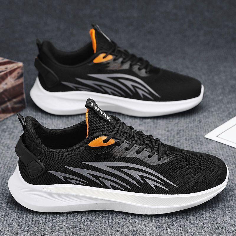 New men's fly-woven mesh breathable shoes versatile casual shoes men's sports running dad shoes