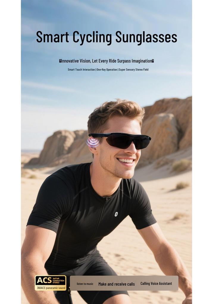 Bluetooth Smart Cycling Glasses: Anti-drop, UV Protection, Music & Call Features