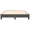 Box Spring Bed Frame Dark Gray 140 X 190 Cm Velvet