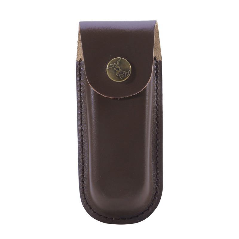 Coffee Colored Head Layer Cowhide Knife Cover, Knife Sheath, Folding Knife Cover, Leggings, Waist Hanging Knife Protective Cover