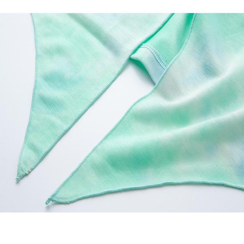 Kurzarm T-Shirt Damen Ins Tide Sommer Batik Krawatte Rundhals Design Dünnes Frühling- und Sommeroberteil