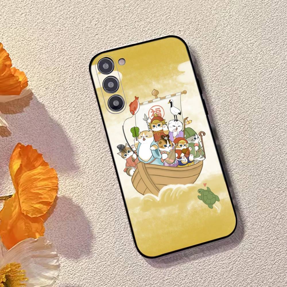 M-Mofusand Cat Cute Cartoon Phone Case Silicone Soft For Samsung Galaxy A73,A72,A71,A70,A53,A52,A51