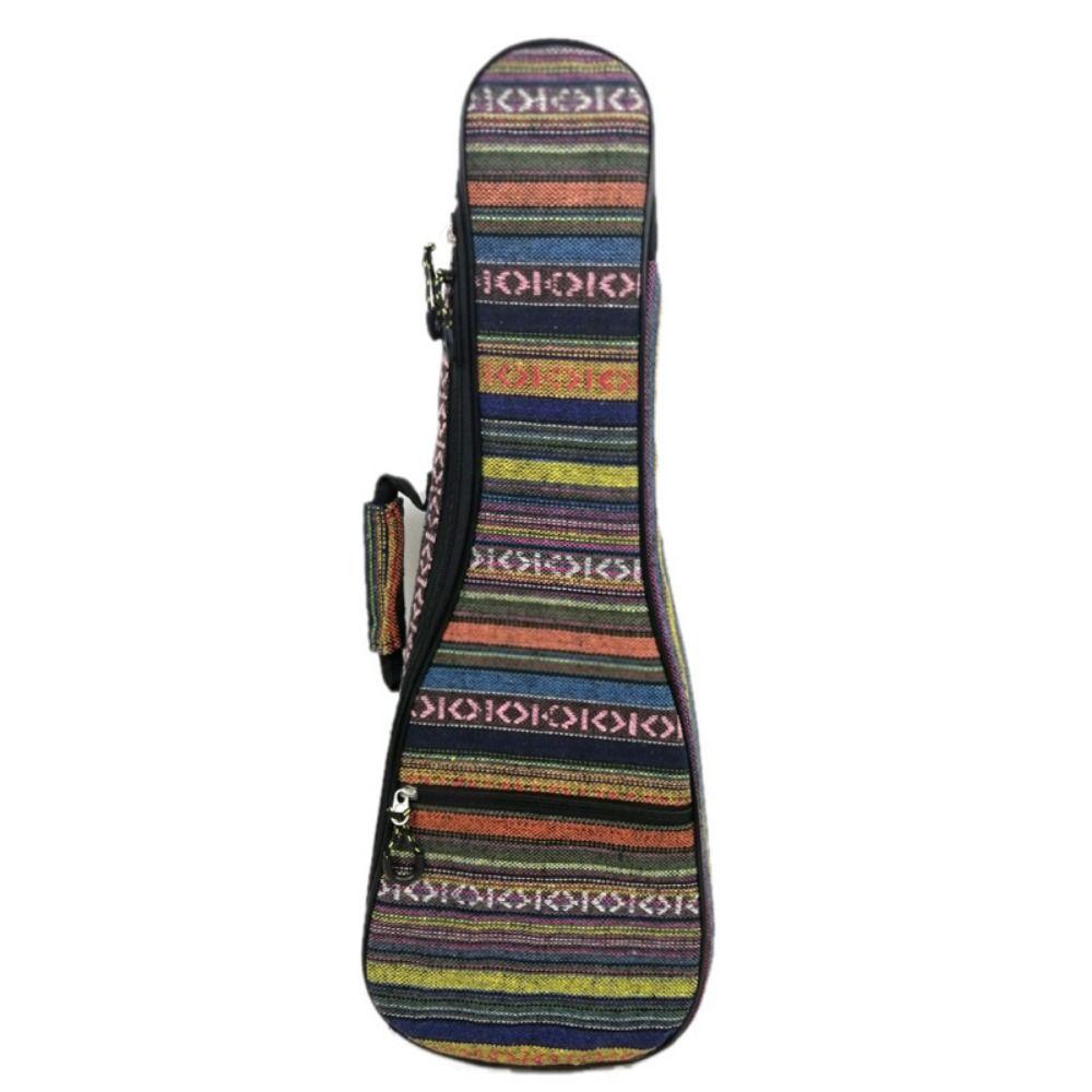 Bohemian Ukulele Backpack 21/23/26 Inch Mini Guitar Bag Stripe Ukulele Case  Concert